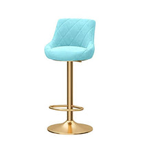 Sgabelli da Bar Sedia 360 ° Sgabello Girevole, Gambe d'oro Moderna Altezza Regolabile Velvet Bar Sgabello Sedia, con Schienale e poggiapiedi Riposo/Oro Base Rivestita Regolabile Sgabello da Bar
