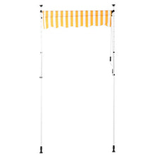 Tendalino Parasole Retrattile,Tenda Laterale per Terrazzo Impermeabile con Altezza regolabile Protezione Raggi UV Vela TendaTende a Scorrimento 2.5x1.2M Adatto per Giardini,Balconi(giallo+bianco)