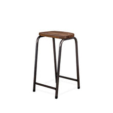 LRZS-Furniture Soppalco in Stile Industriale per Bar da Bar in Legno massello (Dimensioni : 65cm)