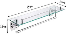 Great Coat Ganci, Mensola di vetro for bagno, 1 rack for il trucco a 1 livello con Portasciugamano, Mensole da cucina in 304, il 18,5 '' in acciaio inossidabile e tempi;5.1 '' e tempi;5.1 '' Tieni la