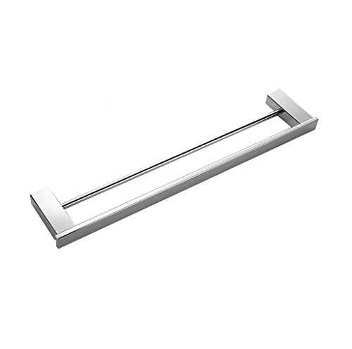 MGMDIAN Portasciugamani Multifunzionale Portasciugamani Multifunzione Portasciugamani da Parete con Supporto for Asciugamani in Acciaio Inox, portasalviette Singolo for Bagno (Doppia Barra)
