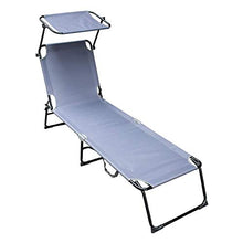 Hyua Zero Gravity - Sedia a sdraio reclinabile, con schienale regolabile, leggera, pieghevole, capacità di carico: 108,9 kg (grigio)