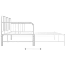 FAMIROSA Telaio Divano Letto Estraibile Bianco in Metallo 90x200 cm