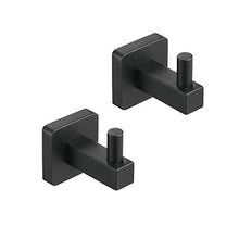 Ganci portasciugamani Appendiabiti a Parete Porta Asciugamani, Gancio Appendiabiti Porta Accappatoio,gancio bagno 2 pezzi nero accessori da cucina Gancio Acciaio Inossidabile Bagno da Parete Leekayer