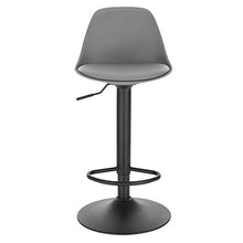 EUGAD Sgabello da Bar Moderno Sgabello Alto con Schienale in Simipelle Sedia Alta da Cucina Regolabile Girevole Grigio 0650BY-1