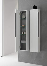 Dafne Italian Design Mobile Bagno Moderno con lavabo sospeso – Castagno Naturale Levigato – Laccato Bianco Opaco