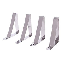 Lunji, clip per tovaglia, 4 pezzi, in acciaio inox, per interni ed esterni