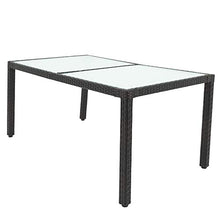 Belissy Tavolo Da Giardino Con Sedie Mobili Giardino Polyrattan Set Pranzo Giardino Set Tavolo Giardino Set Da Pranzo Con 6 Sedie E Mobili Da Giardino,Con 6 Sedie E Tavolo, Colore: Nero