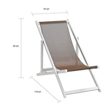 Tidyard Set di 2 pz Sedia Sdraio Pieghevole in Alluminio | Sdraio da Giardino | Sedia da Campeggio | 3 Altezza Regolabil | 110 x 57 x 83 cm | Marrone