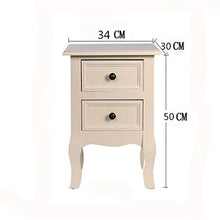 AINIYF Comodino in Legno massello 2 Comodino Comodino Divano Letto File Armadietto Tavolo da Salotto (Dimensioni: 34x30x50cm) (Color : White)