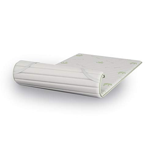 TOPPER con tessuto Aloe H3 cm in Visco Memory foam effetto morbida stuoia CORRETTORE per MATERASSO o Sovramaterasso matrimoniale 165x200