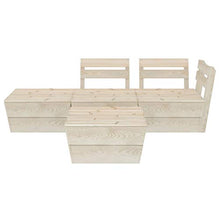 Tidyard Set Divani da Giardino,su Pallet 4 pz in Legno Abete Impregnato,Set Divano da Giardino,Divano da Giardino,Divano da Giardino Angolare,per Giardino, Terrazzo, Soggiorno