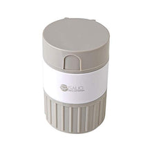 Basisago - Custodia per pillole e taglierina per macinare medicina e medicina con lama in acciaio inox, per piccole pillole, design aggiornato ad alta sicurezza