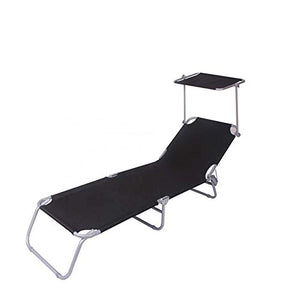 Enemy Sedie a Sdraio, Sedie da Giardino con Tende da Sole, spiagge Pieghevoli reclinabili, sedie a Sdraio, Cuscini reclinabili da Campeggio Pesanti, per Esterno Beach Beach Terrace Garden Camping