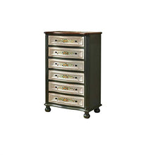 ZzheHou Cassettiera Armadi Soggiorno Armadio Retro Rustic Verniciato Vecchi Cassetti Dipinte A Mano Robusto Durevole Semplice E Grazioso (Color : Green, Size : 81x48x127cm)