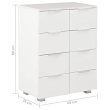vidaXL Credenza con Finitura Lucida Pratica Raffinata Moderna Accattivante Spaziosa Durevole Funzionale Madia Buffet Vetrina Bianca in Truciolato