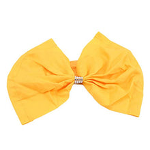 MOONRING 10PCS Chair Back Bos Ribbon, Bowknot Elastic Chair Bands Decorazioni per la cena di nozze,Giallo