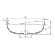 Lavabo da appoggio WAVE PB2001, in colata minerale (pure acrylic) - 60x37x21cm - Bianco opaco o lucido, Lavabo minerale:lucido