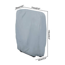 Copertura per sedie pieghevoli, 2 pezzi, protezione per sedie da giardino, antivento, anti UV, per sedie a sdraio, sedie pieghevoli, mobili da giardino, con custodia (set da 2 pezzi, grigio)