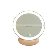 Specchio da Tavolo per toeletta Specchio Rotondo, Ricarica USB Trucco Desktop Mirror Specchietto a 360 ° ad Alta Definizione Specchio Dormitorio Viaggi Specchio Portatile Specchio per Il Trucco della