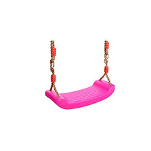 HULG Altalena in Plastica per Bambini da Gioco da Giardino con Corda Regolabile (Rosa)