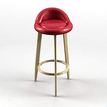 M-YN Sgabelli da Bar Sgabelli da Bar, mobili Design retrò Metallo Sgabello da banco Rotondo in Metallo, Schienale Basso for la Colazione Sgabello da Bar (Color : Red, Size : 31inch)