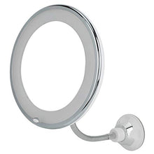 BLLBOO Specchio per Il Trucco - Specchio per Trucco a Collo di Cigno Flessibile con ingrandimento 10X Specchio a LED con Supporto per aspirazione a Luce LED per Bagno di casa