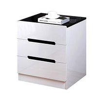 WSJQWHW Comodino Bianco, Piccolo Comodino con 3 cassetti, Camera da Letto Laterale, Comodino Semplice Camera da Letto Moderno Semplice Comodino Comodino Piccolo Armadio di stoccaggio