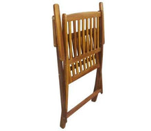 Wakects Set di tavolo da pranzo in legno di acacia con 1 tavolo, 4 sedie pieghevoli