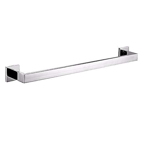 MBYW - Portasciugamani moderno e minimalista, portasciugamani da bagno, portasciugamani singolo, in acciaio inossidabile, superficie lucida, forato, 60 cm, adatto per bagno, camera da letto, cucina
