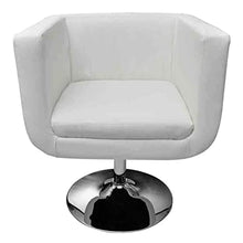 vidaXL 2X Poltrona Girevole Cubo in Similpelle Bianca Sedia Sgabello da Bar