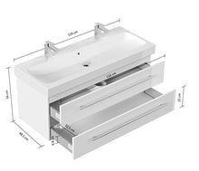 emotion ICON120CM000101DE - Lavabo con mobiletto, in Legno, 120 x 45 x 46,6 cm, Colore: Bianco Lucido