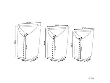 Beliani Cesto Grigio Scuro Set di 3 KESTEL