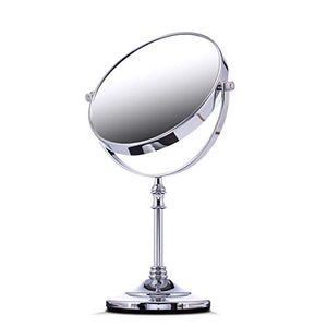 luckyW Specchio Senza ruggine Specchio per Il Trucco da Tavolo Specchio HD Specchio ingranditore 3 Volte Specchio Girevole a 360 ° Bagno Impermeabile e Resistente all'umidità