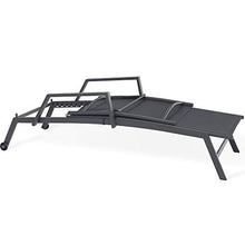 Sigtua Sdraio da Giardino, Lettini da Giardino, Lettini Poltrona Ergonomica con Struttura in Acciaio, Mare Spiaggia Piscina, Arredo Esterno,197 X 72 X 99CM, Grigio