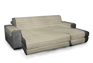 Elegant Copri Divano Trapuntato, Tortora, 240 cm