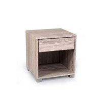 Gicos Mobile Comodino comò con cassetto in Legno truciolato Rovere Sbiancato 40 * 36 * 44 cm TCC-751011