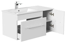 Set di mobili da bagno Fortuna bianco lucido