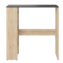 Temahome Tavolo da Bar Gavarnie, Particle Board, Beige/Nero (Oak & Black), 94 x 40 x 101 cm