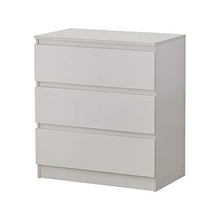 TUKAILAI, cassettiera per Camera da Letto, Comodino con cassetti in Legno, Comodino per Camera da Letto, Soggiorno, Bianco, 3 Dreawers