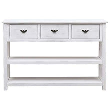 SKM Credenza Bianco Anticato 115x30x76 cm in Legno