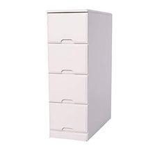 TXXM, cassettiera con cuciture e cassetti, in legno massello, per bagno, cucina, colore: bianco, dimensioni: 20 cm