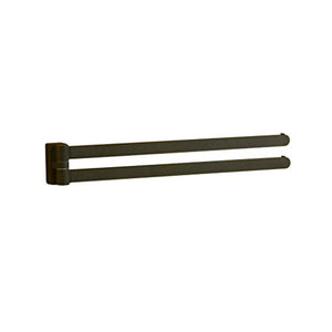 SMEJS Doppia Barra di tovagliolo, Barra di tovagliolo Hardware Collection Doppia Portasciugamani Bagno Doccia Doppio Supporto del tovagliolo Gancio Finitura in Acciaio Inox Nero Opaco