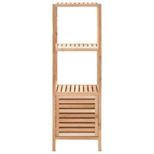 FAMIROSA Armadietto da Bagno in Legno Massello di Noce 39,5x35,5x123cm