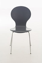 CLP Set 2 Sedie Impilabili Diego in Legno Robusto I Sedie Attesa con Telaio in Metallo I Sedie Ergonomiche E Facili da Pulire, Colore:Grigio