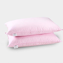 N/A Adulti Sleep Pelle-Amichevole Cuscino Studente di Scuola Oca Bianca Giù Cuscini A Nome Pezzo Neck Protection (Color : Pink, Size : 48 * 74cm)