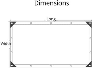 Telone resistente impermeabile in polietilene impermeabile resistente con occhielli per mobili da giardino, cabine, trampolino, legno, auto, campeggio o giardinaggio, impermeabile 9,8 × 7,7 m