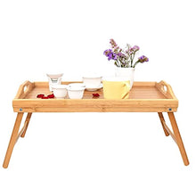 jiaju Tavoli da Picnic Tavolo Pieghevole, Portatile Bamboo Letto Letto Vassoio per Laptop Desk Desk tè Tavolo da Portata Tavolo Pieghevole Gambe per Laptop