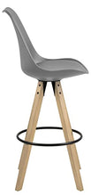 Amazon Brand - Movian Arendsee - Set da 2 sgabelli da bar, 55 x 48,5 x 111,5 cm, grigio