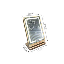 Specchi da Tavolo Antideflagrante -GDingQ Legno Pieghevole Specchi, Specchi da rasatura LED Glow Trucco Specchi Portatile Carica dello Specchi di Bellezza di rettangolo Desktop Mirror Uomo Specchi di